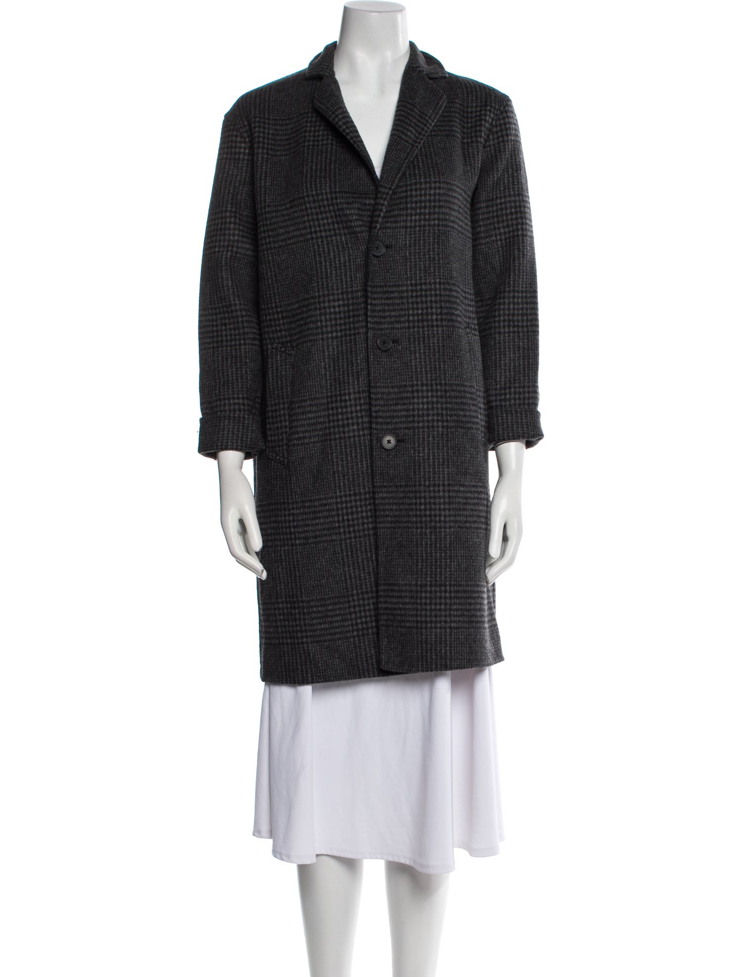 Polo Ralph Lauren Wool Houndstooth Print Peacoat